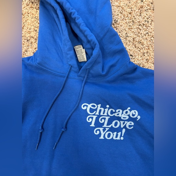 Chicago I Love You Hoodie in Cobalt Blue - Picture 2 of 5